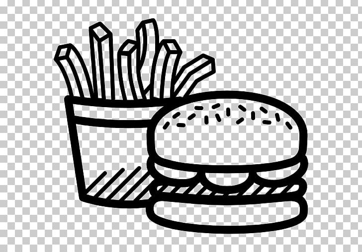 Hamburger French Fries Cheeseburger Junk Food Fast Food PNG, Clipart, Black And White, Cheeseburger, Computer Icons, Fast Food, Food Free PNG Download