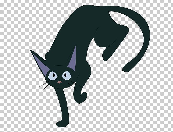 Black Cat Jiji Kitten YouTube PNG, Clipart, Animals, Art, Black, Carnivoran, Cartoon Free PNG Download
