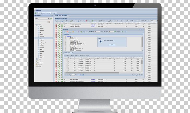 MySQL Computer Software MAMP Oracle Database PNG, Clipart, Brand, Communication, Computer Monitor, Computer Monitor Accessory, Computer Servers Free PNG Download