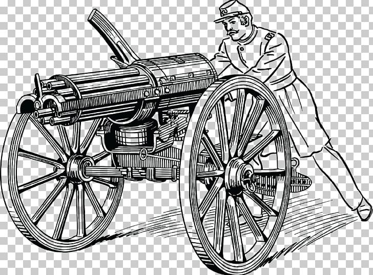 Gatling Gun Machine Gun Firearm PNG, Clipart, Ak47, Automotive Design, Black And White, Cart, Chariot Free PNG Download