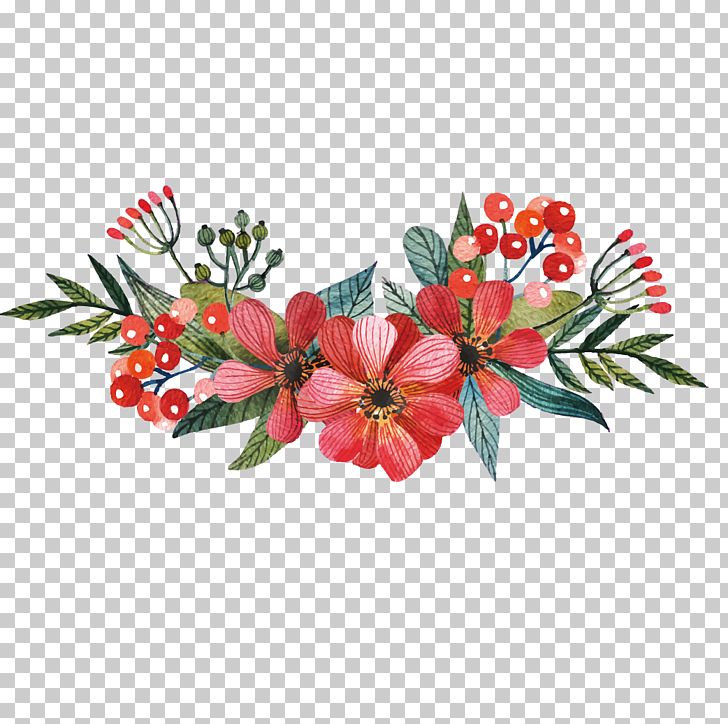 Painted Red Flowers PNG, Clipart, Art, Blue, Color, Cut Flowers, Decorative Patterns Free PNG Download