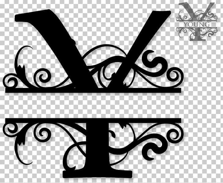 Monogram Letter Alphabet PNG, Clipart, Alphabet, Black And White, Clip Art, Cricut, Cursive Free PNG Download