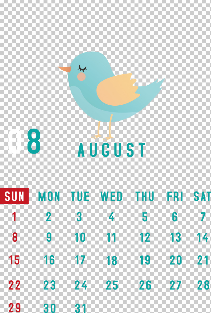 August 2021 Calendar August Calendar 2021 Calendar PNG, Clipart, 2021 Calendar, Beak, Birds, Htc Hero, Logo Free PNG Download