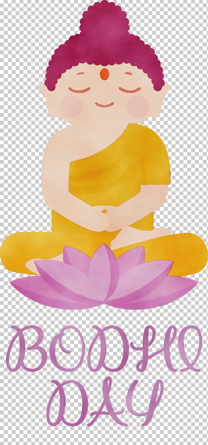Cartoon Character Petal Flower Happiness PNG, Clipart, Bodhi Day, Cartoon, Character, Flower, Happiness Free PNG Download