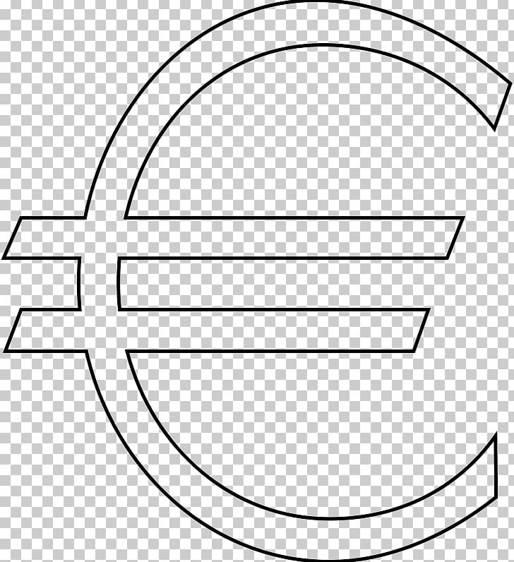 Euro Sign European Union PNG, Clipart, Angle, Area, Black And White, Circle, Clip Art Free PNG Download
