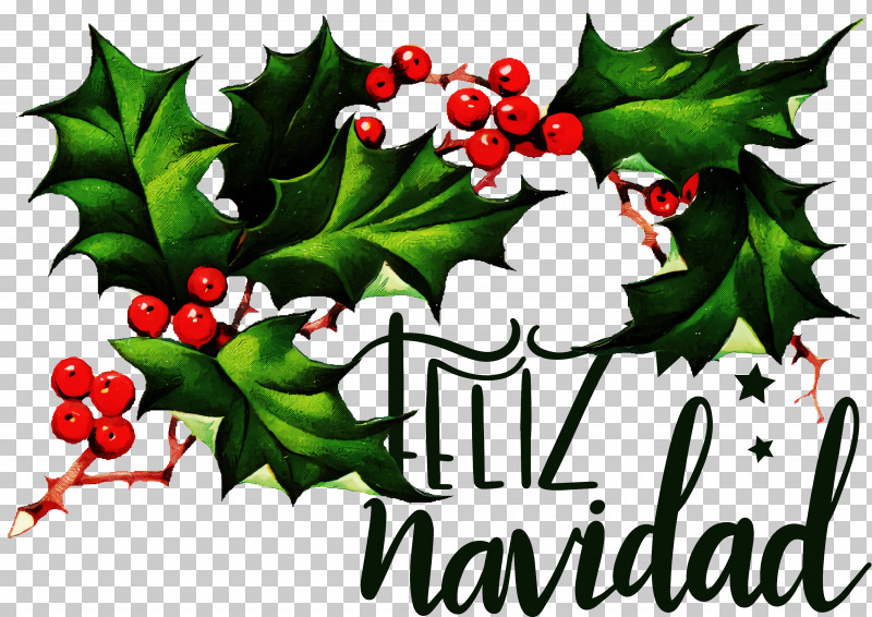 Feliz Navidad Merry Christmas PNG, Clipart, Cartoon, Feliz Navidad, Holly, Merry Christmas, Mistletoe Free PNG Download