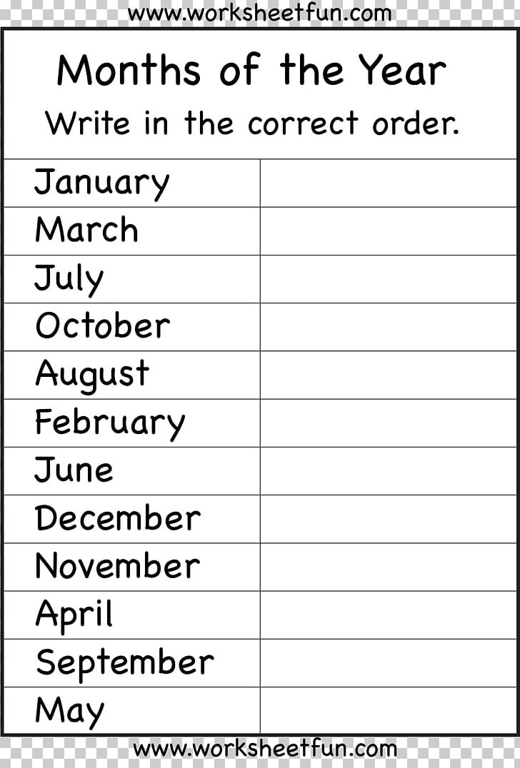 Month Year Calendar Worksheet English Language PNG, Clipart, Angle, Area, Black And White, Calendar, Child Free PNG Download