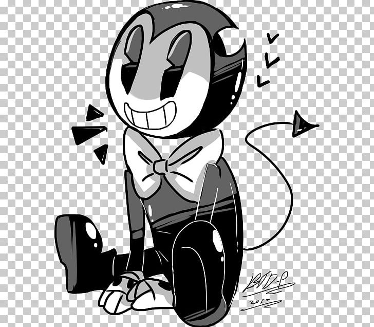 Bendy And The Ink Machine Black And White Drawing Cartoon PNG, Clipart, Animated Cartoon, Animated Film, Art, Artwork, Bendy And The Ink Machine Free PNG Download