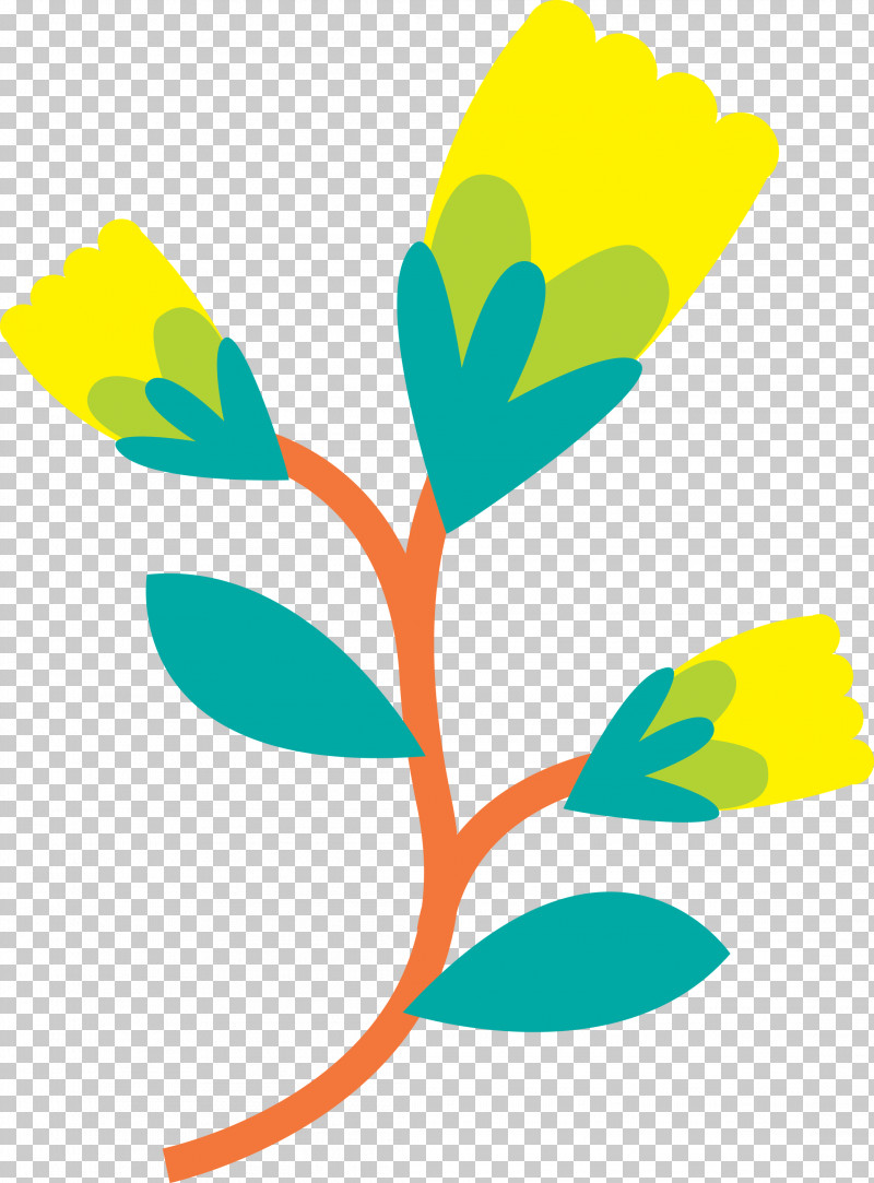 Plant Stem Leaf Yellow Flower Line PNG, Clipart, Biology, Flower, Leaf, Line, Meter Free PNG Download