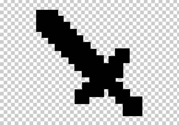 Minecraft Diamond Sword Video Game Mojang PNG, Clipart, Angle, Black, Black And White, Diamond, Diamond Sword Free PNG Download