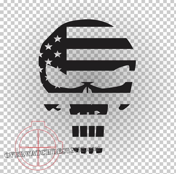 Punisher Flag Of The United States Decal Sticker PNG, Clipart, Airbrush, Black And White, Brand, Bumper Sticker, Decal Free PNG Download