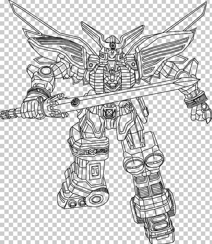 Power Rangers Drawing Zord Line Art Sketch PNG, Clipart, Arm, Art, Artwork, Black And White, Child Free PNG Download