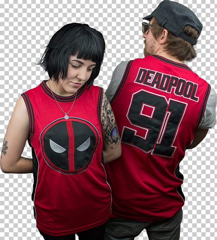 Jersey Deadpool T-shirt Hoodie Sleeve PNG, Clipart, Baseball Uniform, Basketball Uniform, Clothing, Deadpool, Hood Free PNG Download