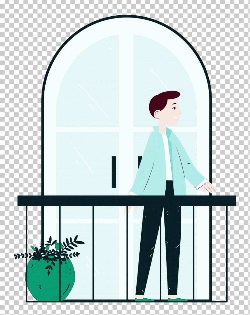 Balcony Home Rest PNG, Clipart, Balcony, Cartoon, Conversation, Curtain, Home Free PNG Download