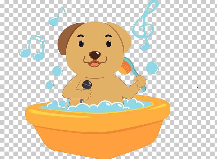 Dog Puppy Bathing Cartoon PNG, Clipart, Baby, Bath, Bath Baby, Body, Bub Free PNG Download