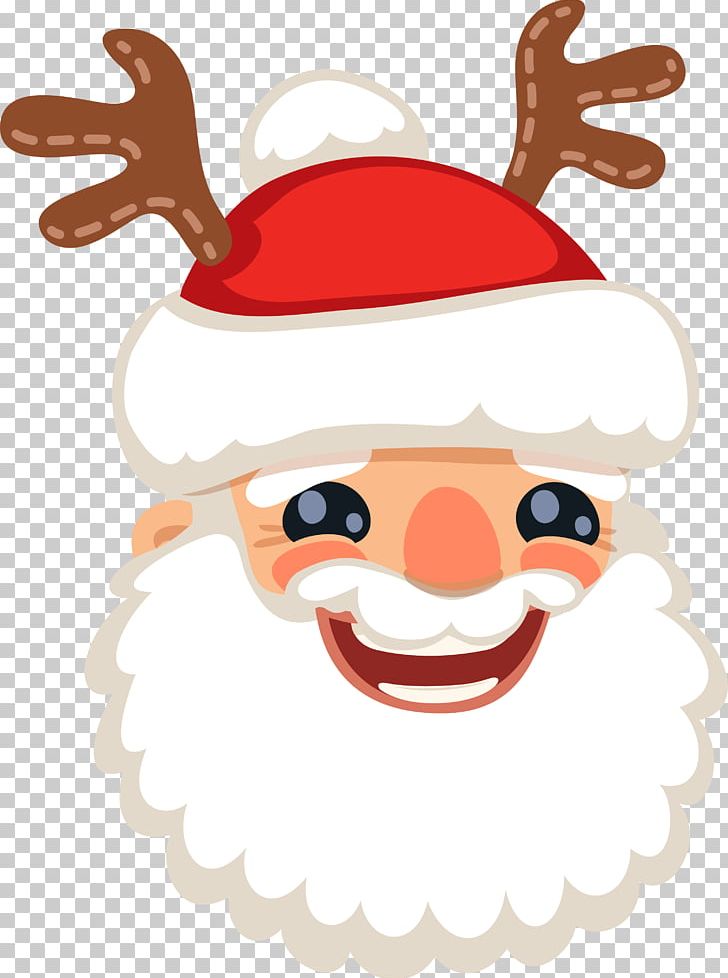 Santa Claus Reindeer Christmas PNG, Clipart, Antler, Beard, Christmas, Claus, Expression Free PNG Download