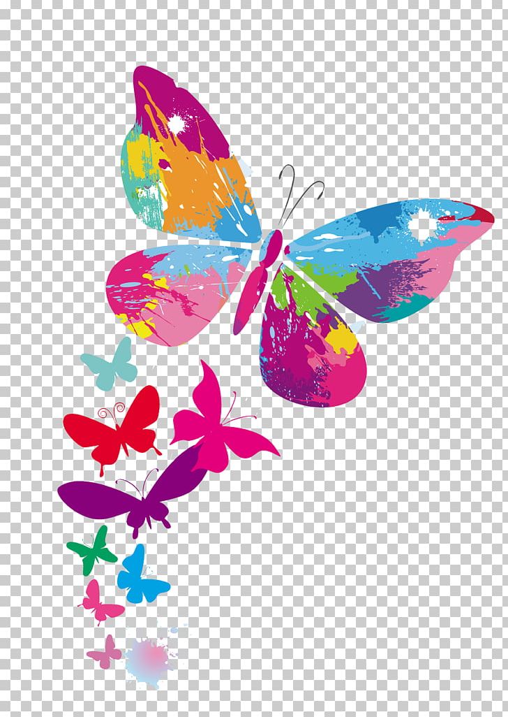 Butterfly Color PNG, Clipart, Brush Footed Butterfly, Color Pencil, Color Splash, Decorative, Decorative Background Free PNG Download