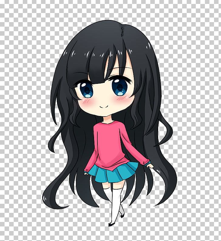 Black Hair Hime Cut Anime Long Hair Png Clipart Black Black