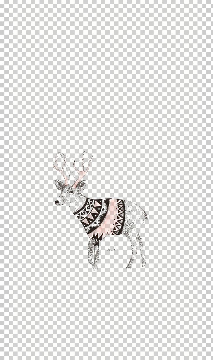 Reindeer Cartoon Illustration PNG, Clipart, Animals, Antlers, Black And White, Cartoon, Christmas Deer Free PNG Download