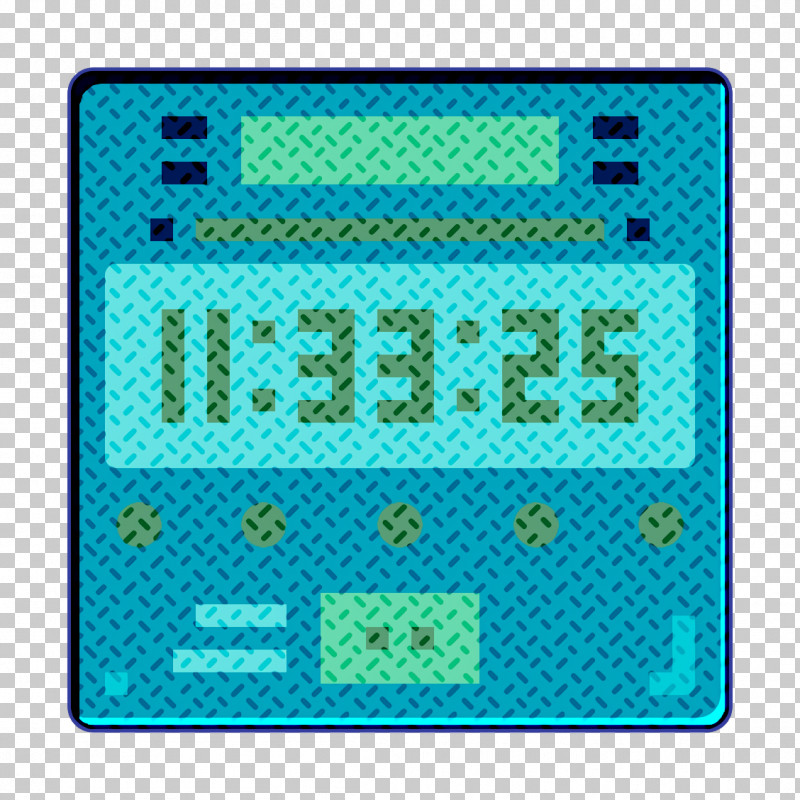 Digital Clock Icon Watch Icon PNG, Clipart, Aqua, Digital Clock Icon, Square, Teal, Technology Free PNG Download