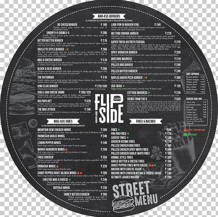 Flipside Burgers & More Restaurant Take-out Menu Zomato PNG, Clipart, Amp, Borivali, Brand, Burger, Burgers Free PNG Download