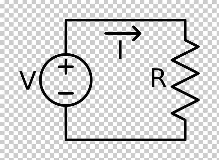 Voltage Source Electric Current Ohm's Law Electricity PNG, Clipart, Angle, Area, Black, Black And White, Diagram Free PNG Download