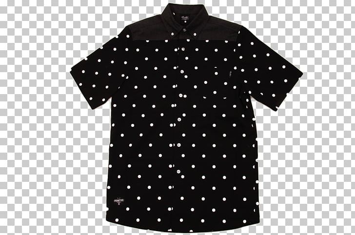Polka Dot Sleeve Button Collar Barnes & Noble PNG, Clipart, Barnes Noble, Black, Black M, Button, Clothing Free PNG Download