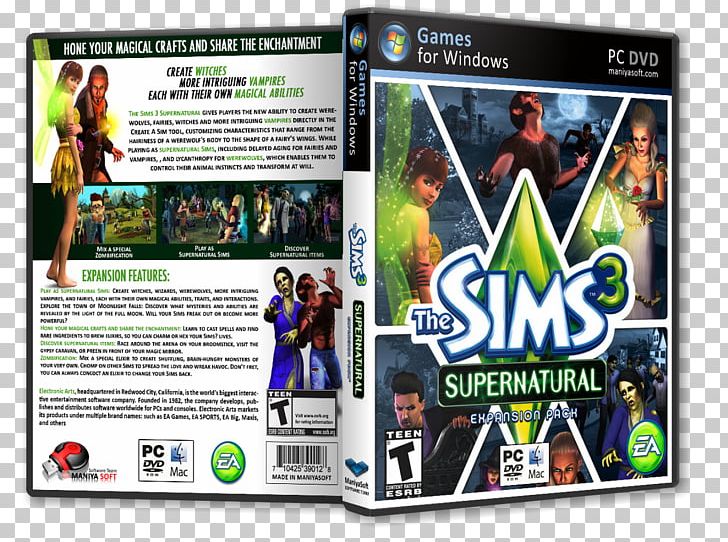 The Sims 3: Supernatural Xbox 360 The Sims 3: Seasons The Orange Box Video Game PNG, Clipart, Brand, Computer Software, Expansion Pack, Game, Games Free PNG Download