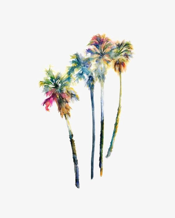 Watercolor Coconut Tree PNG, Clipart, Beach, Coconut, Coconut Clipart, Coconut Clipart, Coconut Tree Illustration Free PNG Download