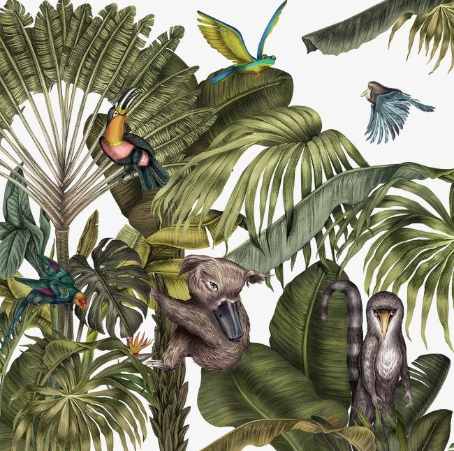 Subtropical Forest Animal Pattern Background PNG, Clipart, Animal, Animal Clipart, Animal Pattern Background, Background, Background Clipart Free PNG Download