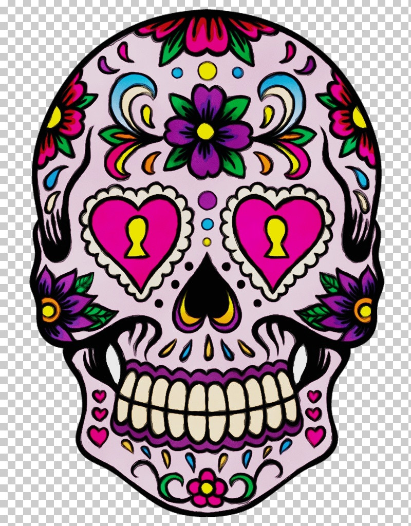 Skull Bone Head Purple Pattern PNG, Clipart, Bone, Head, Paint, Purple, Skull Free PNG Download