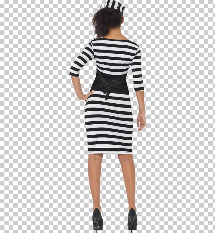 Dress Classy Convict Costume Adult Clothing Prisoner PNG, Clipart, Black, Boat Neck, Bodycon Dress, Clothing, Clothing Sizes Free PNG Download