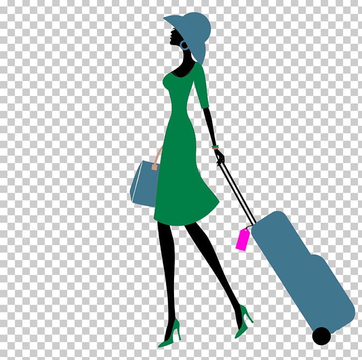 Silhouette Illustration Woman Graphics PNG, Clipart, Airport, Animals, At The Airport, Clothing, Female Free PNG Download