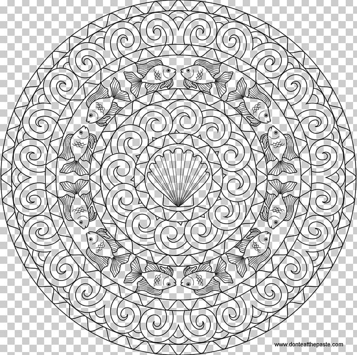 Mandala Coloring Book PNG, Clipart, Adult, Arabic Ornament, Area, Black And White, Book Free PNG Download