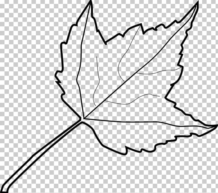 leaf outline clip art black and white