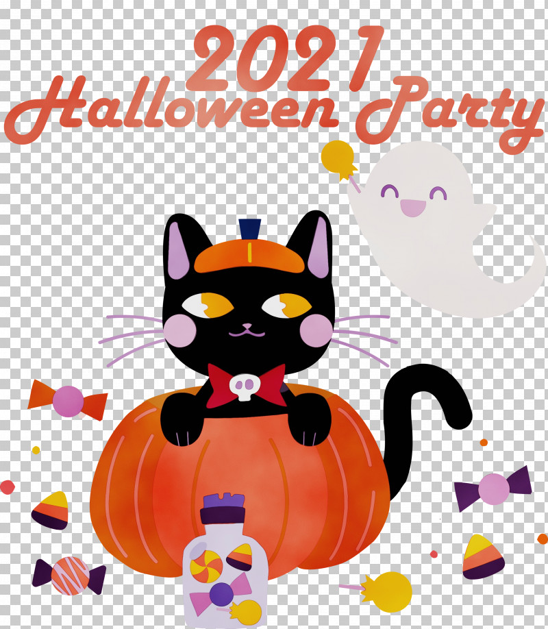 Invitation PNG, Clipart, Cartoon, Cat, Catlike, Halloween Party, Invitation Free PNG Download