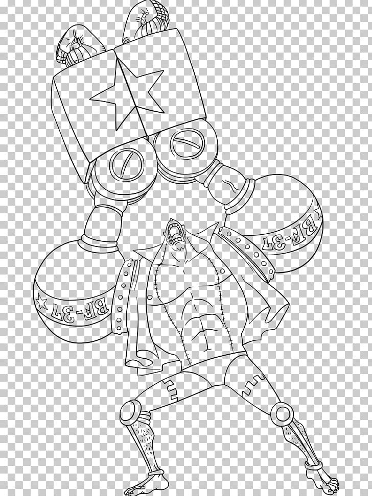 Franky Line Art Tony Tony Chopper Drawing Black And White PNG, Clipart, Angle, Arm, Artwork, Black And White, Cartoon Free PNG Download