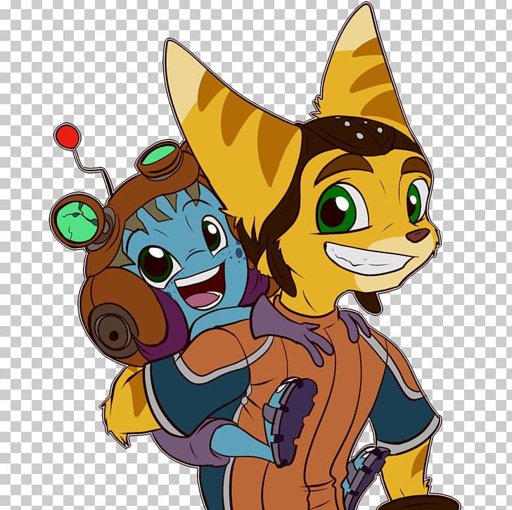 Ratchet & Clank: All 4 One Insomniac Games Art PNG, Clipart, Art, Carnivoran, Cartoon, Cat Like Mammal, Character Free PNG Download