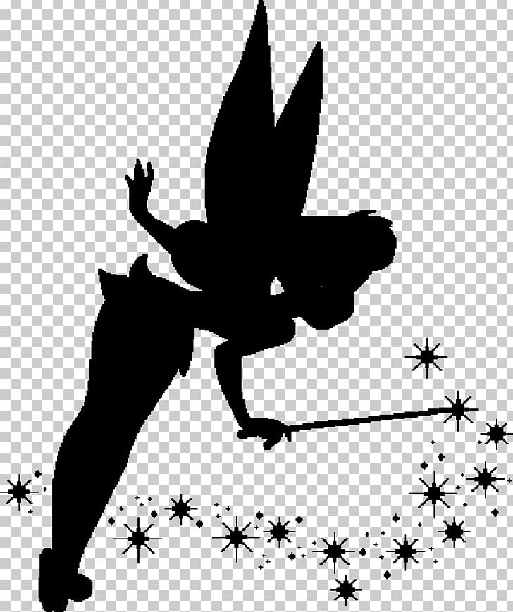 Tinker Bell Ariel Peeter Paan Peter Pan Silhouette PNG, Clipart, Ariel, Art, Bird, Black And White, Branch Free PNG Download