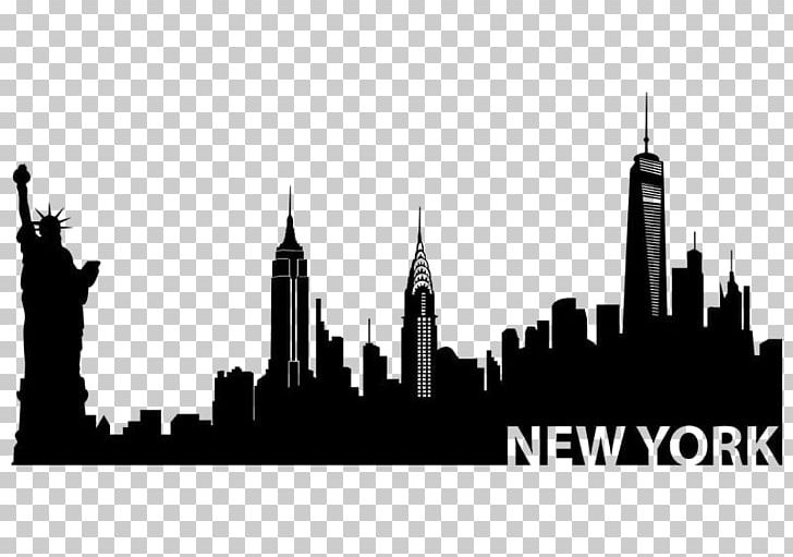 New York City New City Skyline Silhouette Mural PNG, Clipart, Animals, Black And White, Brand, City, Cityscape Free PNG Download