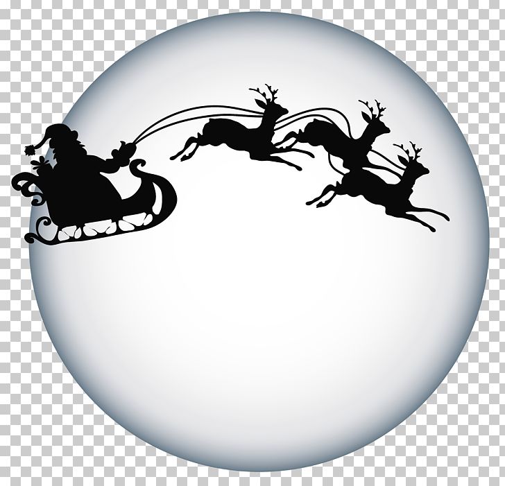 Santa Claus's Reindeer Santa Claus's Reindeer Silhouette PNG, Clipart, Art, Black And White, Christmas, Christmas Clipart, Christmas Tree Free PNG Download