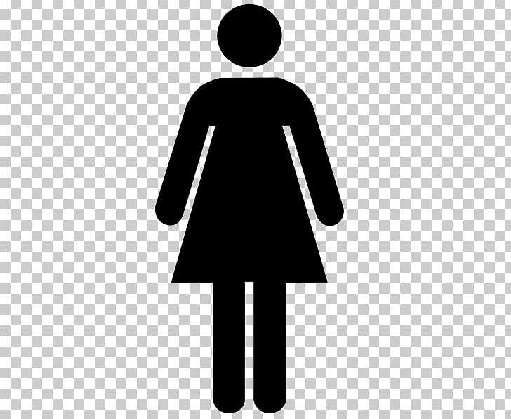 Public Toilet Bathroom Woman Gender Symbol PNG, Clipart, Angle, Bathroom, Black, Black And White, Dress Free PNG Download