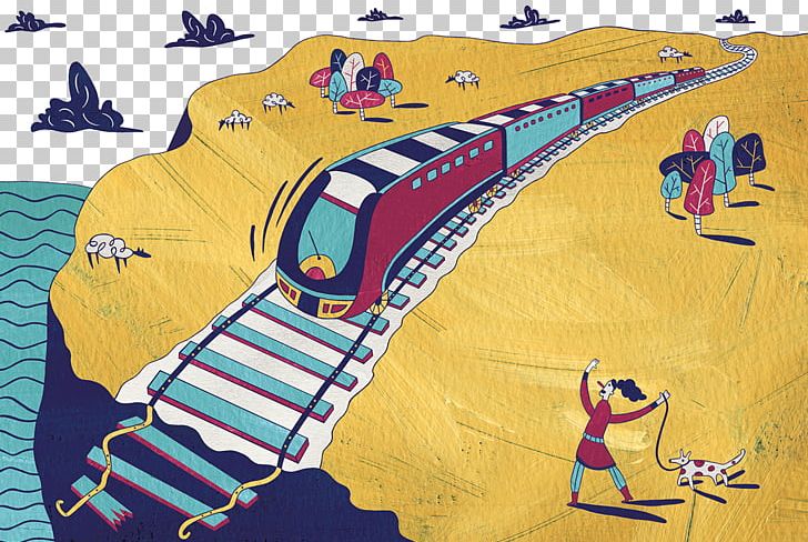 Train Rail Transport High-speed Rail Track Illustration PNG, Clipart, Abiadura Handiko Tren, Area, Art, Bogie, Cartoon Free PNG Download