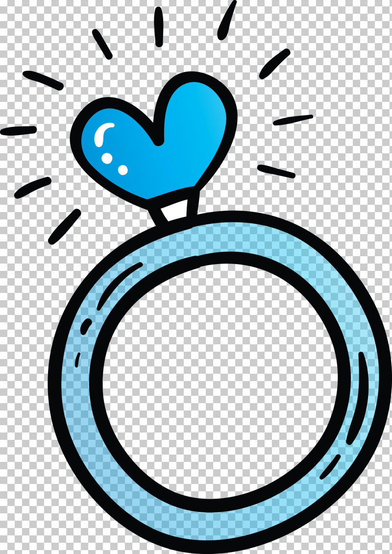 Valentines Day Heart Ring PNG, Clipart, Aqua, Circle, Heart, Line, Line Art Free PNG Download