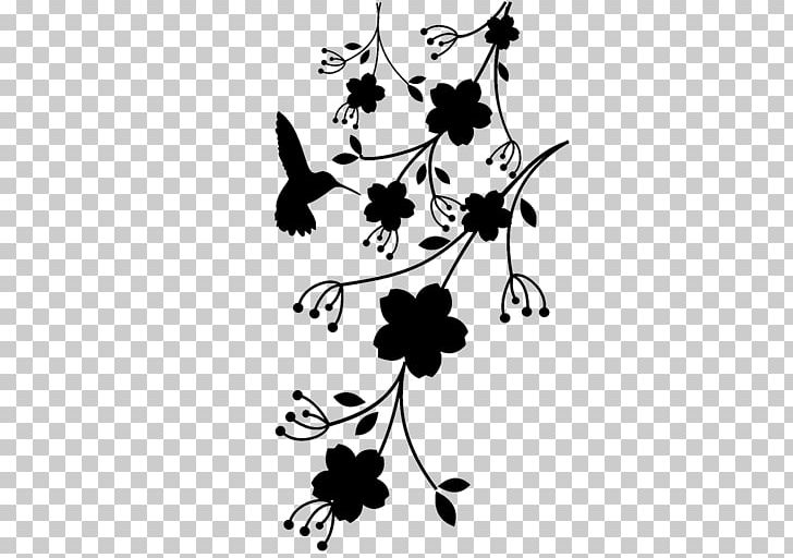 Floral Design Visual Arts Twig PNG, Clipart, Art, Beija Flor, Black, Black And White, Branch Free PNG Download