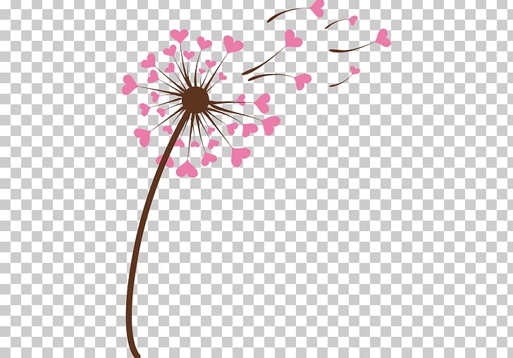 Dandelion Heart Drawing Wall Decal PNG, Clipart, Blossom, Branch, Clip Art, Cut Flowers, Dandelion Free PNG Download