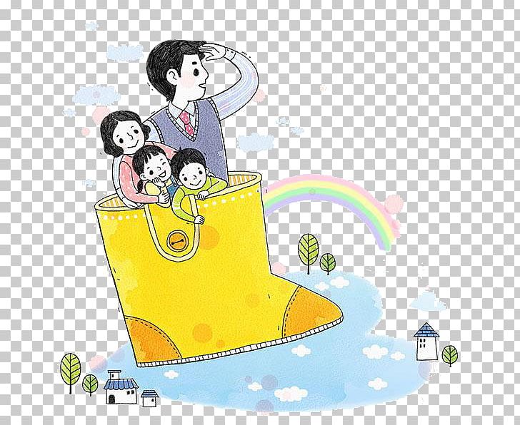 Cartoon Rainbow Yellow Illustration PNG, Clipart, Area, Art, Balloon Cartoon, Boy Cartoon, Cartoon Free PNG Download