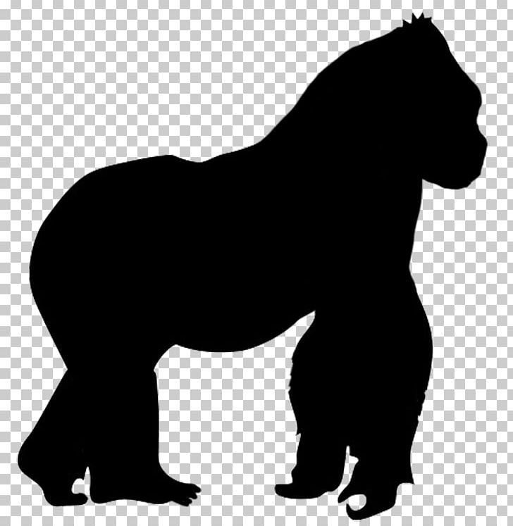 Gorilla Silhouette PNG, Clipart, Animal, Animals, Black, Black And White, Carnivoran Free PNG Download