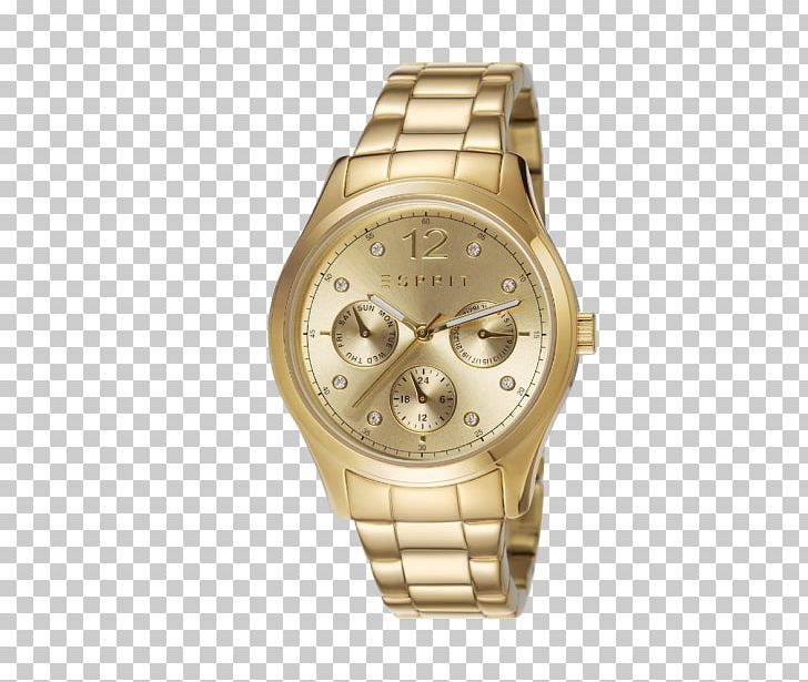 Esprit Holdings Analog Watch Gold Watch Strap PNG, Clipart, Accessories, Analog Watch, Bracelet, Brand, Esprit Free PNG Download