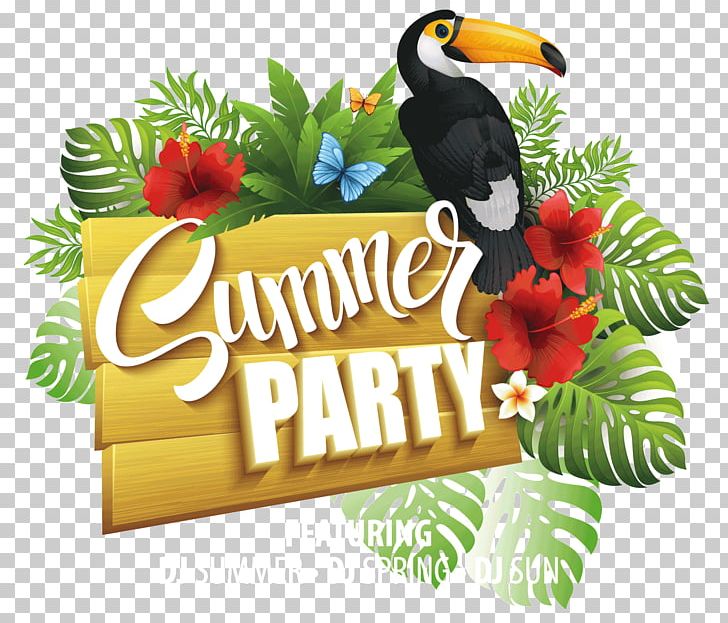 Party Flyer Summer Poster PNG, Clipart, Advertising, Beach Party, Beak, Bird, Birthday Party Free PNG Download